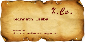 Keinrath Csaba névjegykártya